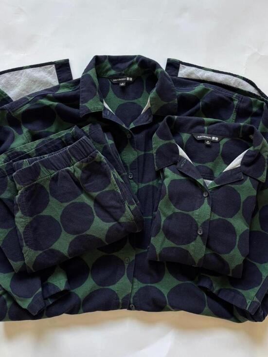 Marimekko Other - Marimekko x Uniqlo 3 Piece Set Polka Dot Green Black Kivet Lounge Set XS S M